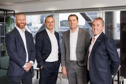 The Penny Group founding partners. Graeme Morrissey, Mike Elworthy, Clement Cowley and Adam Roberts