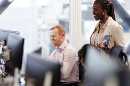 Financial planners at The Penny Group, Tudor Stainsby and Timi Osih